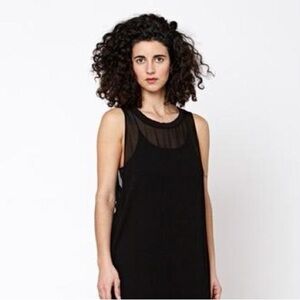 LACAUSA Dad's Shirt in Sheer Black Oversized Muscle Style Size XS